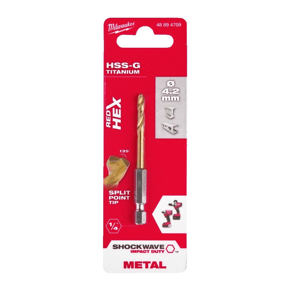 Udarne burgije za metal TIN HEX