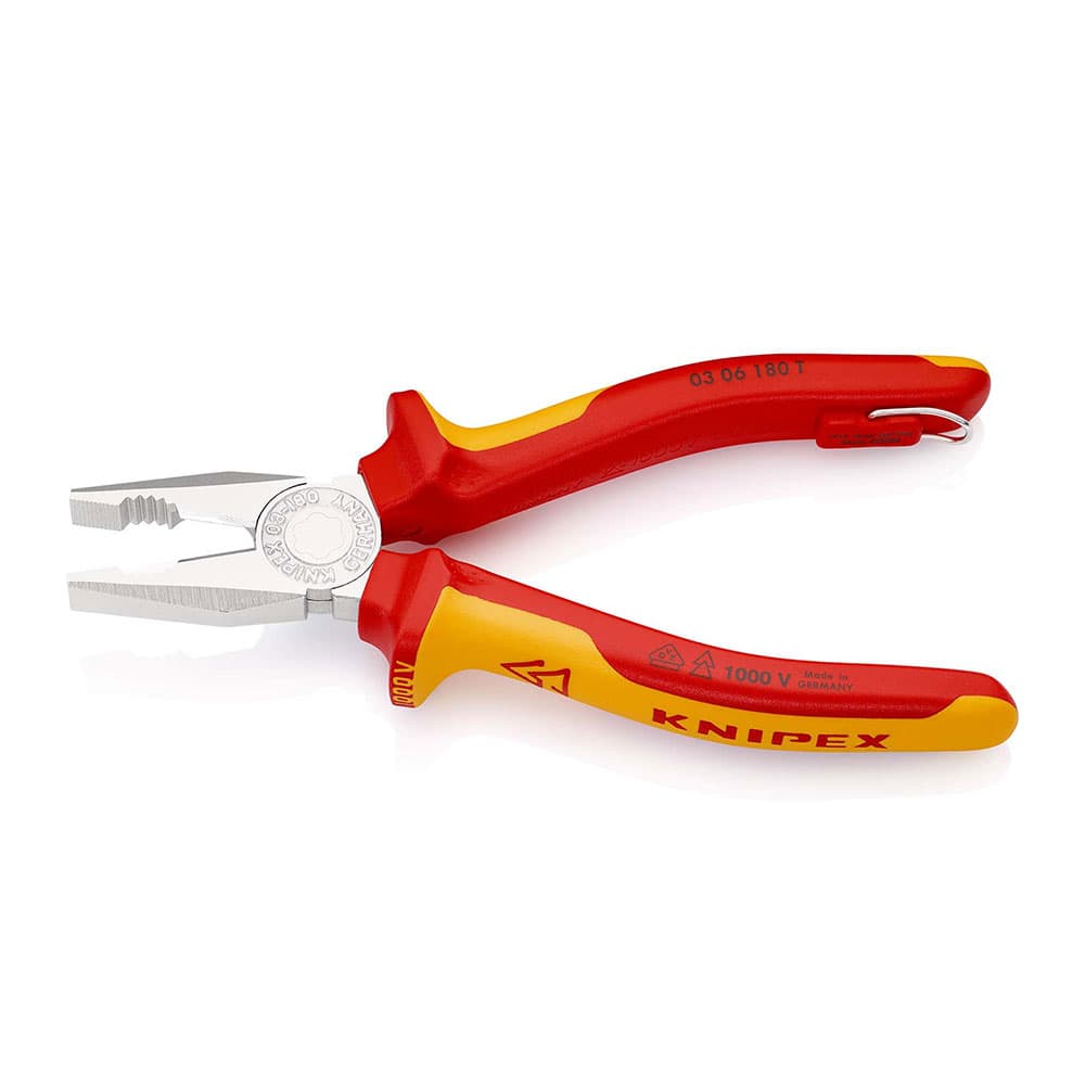 KNIPEX Klešta kombinovana izolovana 1000V VDE 180mm blister pakovanje – 03 06 180 SB