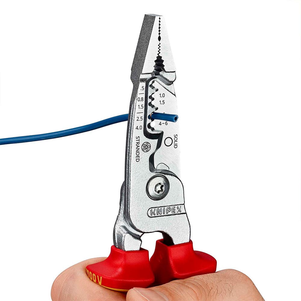 KNIPEX Izolovana kombinovana električarska klešta za skidanje izolacije 1000V VDE 200mm – 13 76 200 ME