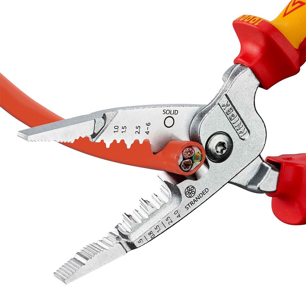 KNIPEX Izolovana kombinovana električarska klešta za skidanje izolacije 1000V VDE 200mm – 13 76 200 ME