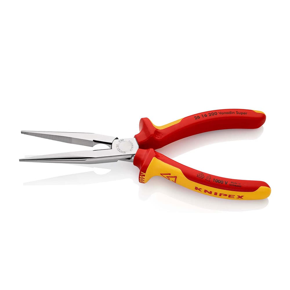 KNIPEX Klešta špic prava 1000V VDE 200mm blister pakovanje – 26 16 200 SB