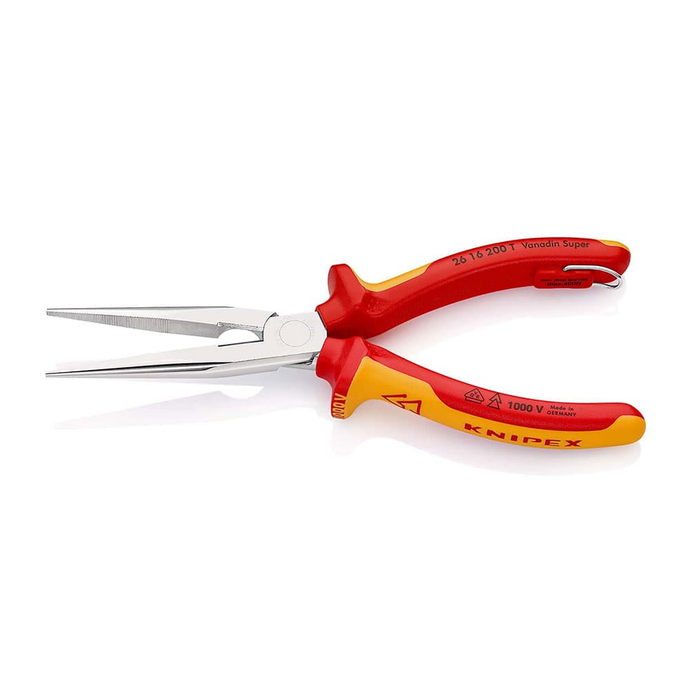 KNIPEX Klešta špic prava 1000V VDE 200mm hromirana – 26 16 200 T BK
