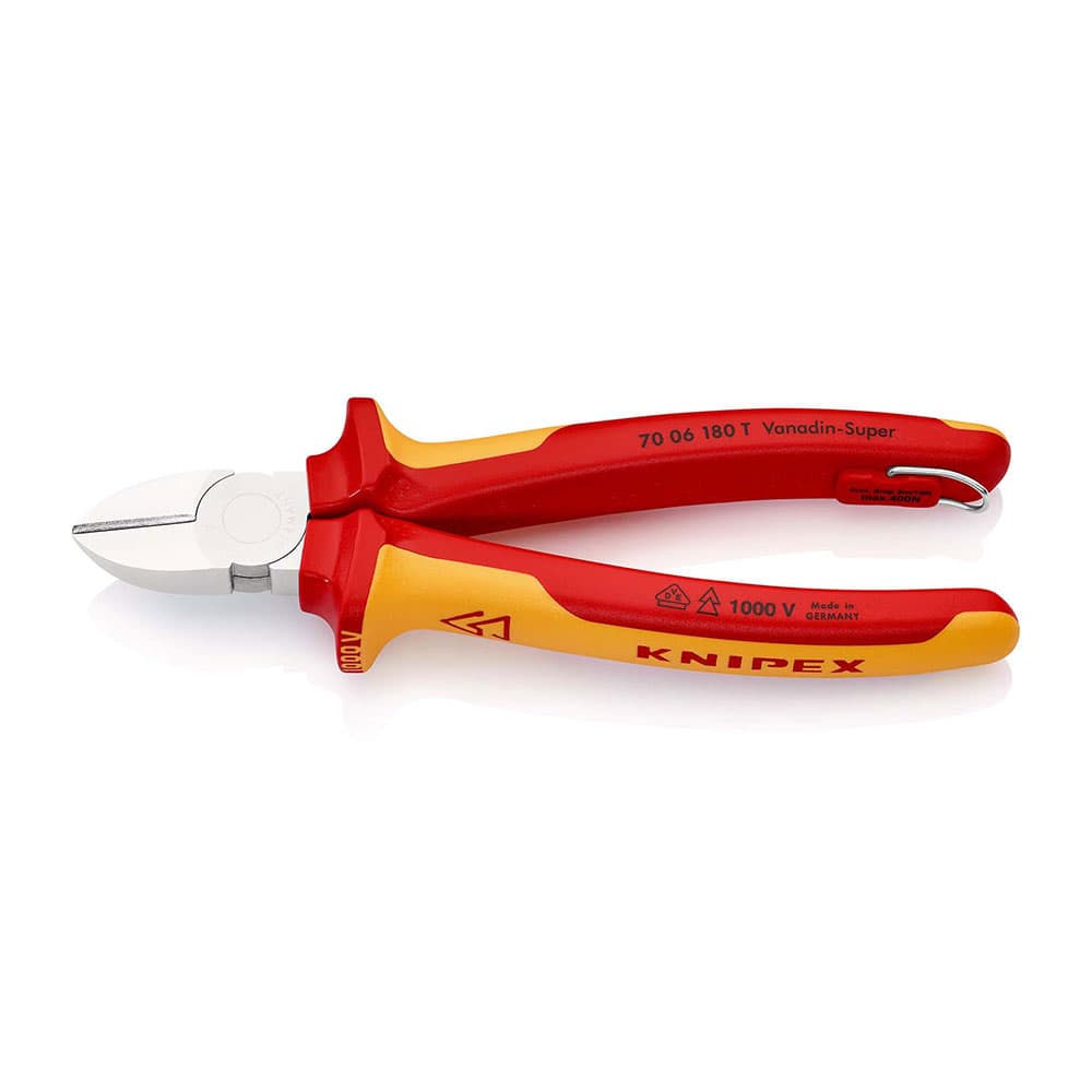 KNIPEX Kose sečice izolovane 1000V VDE 180mm sa mogućnošću kačenja – 70 06 180 T