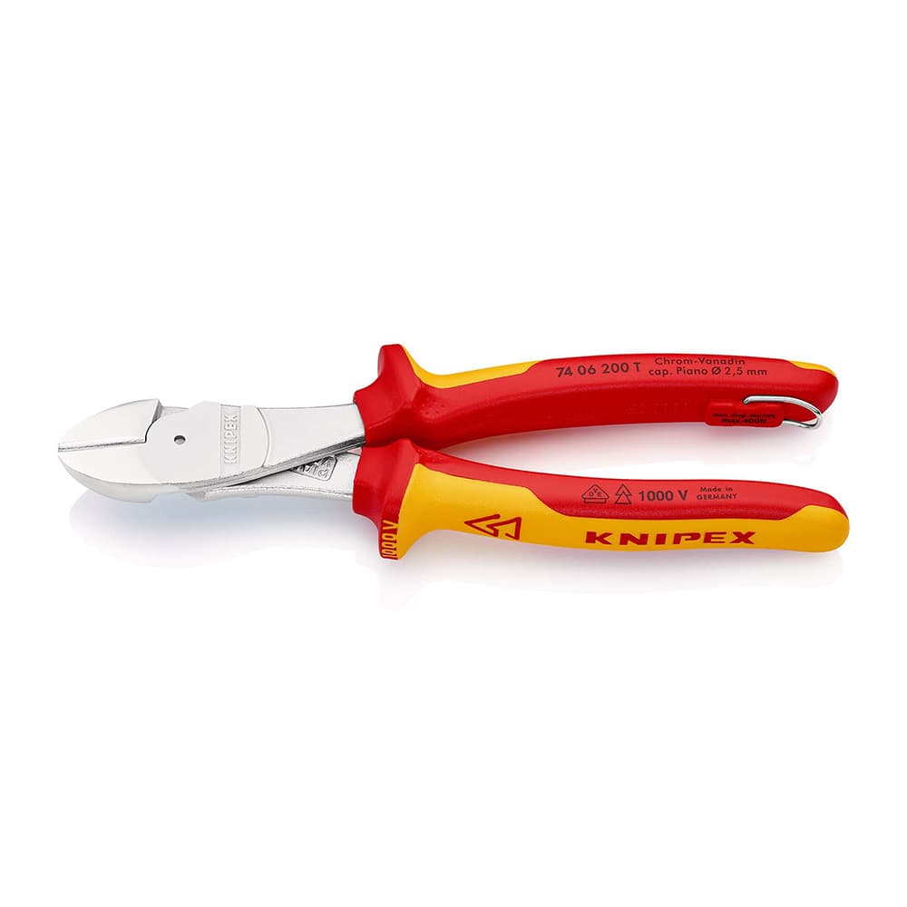 KNIPEX Bočne sečice ojačane 1000V VDE 200mm sa mogućnošću kačenja – 74 06 200 T