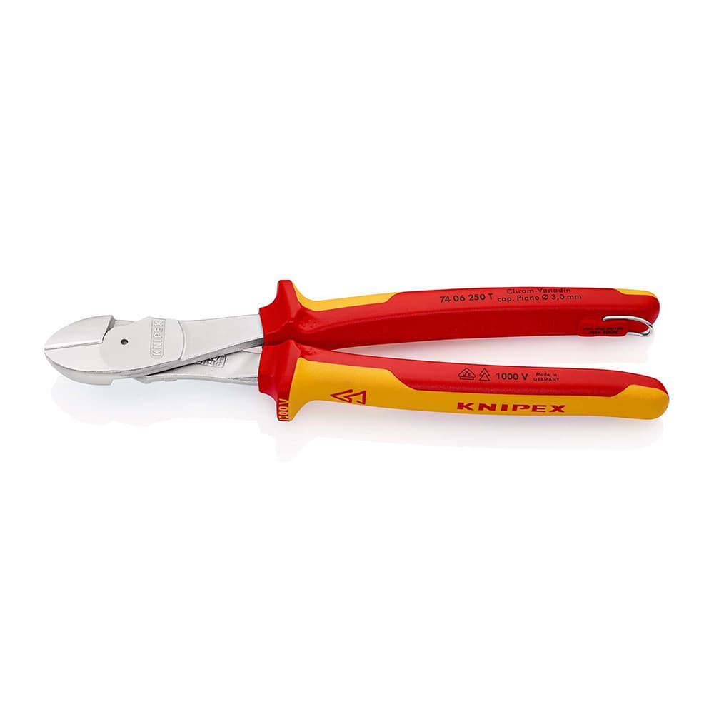 KNIPEX Bočne sečice ojačane 1000V VDE 250mm sa mogućnošću kačenja – 74 06 250 T