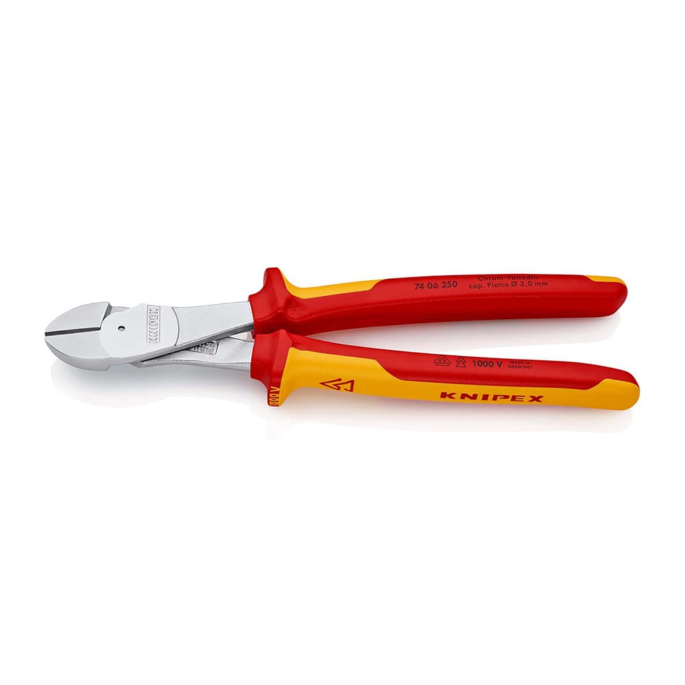 KNIPEX Bočne sečice ojačane izolovane 1000V VDE 250mm hromirane – 74 06 250