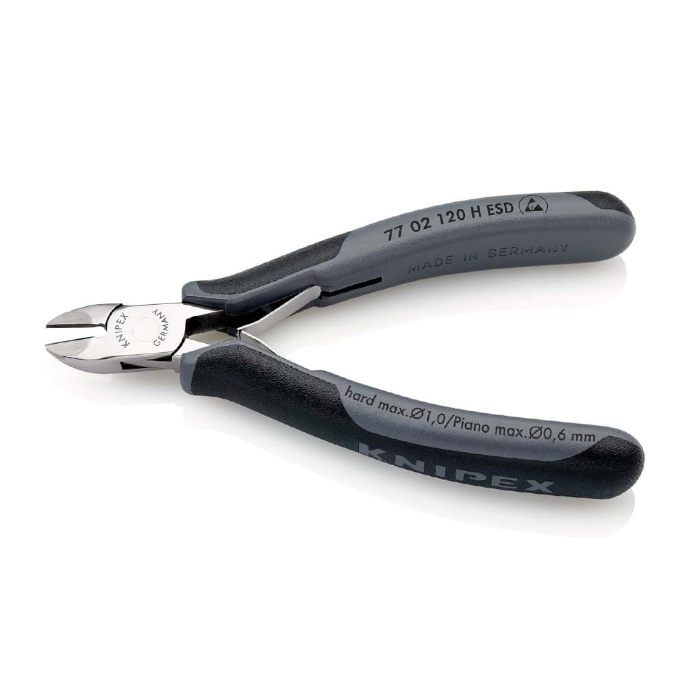 KNIPEX Kose sečice za elektroniku s umetnutom oštricom od tvrdog metala ESD 120mm – 77 02 120 H ESD