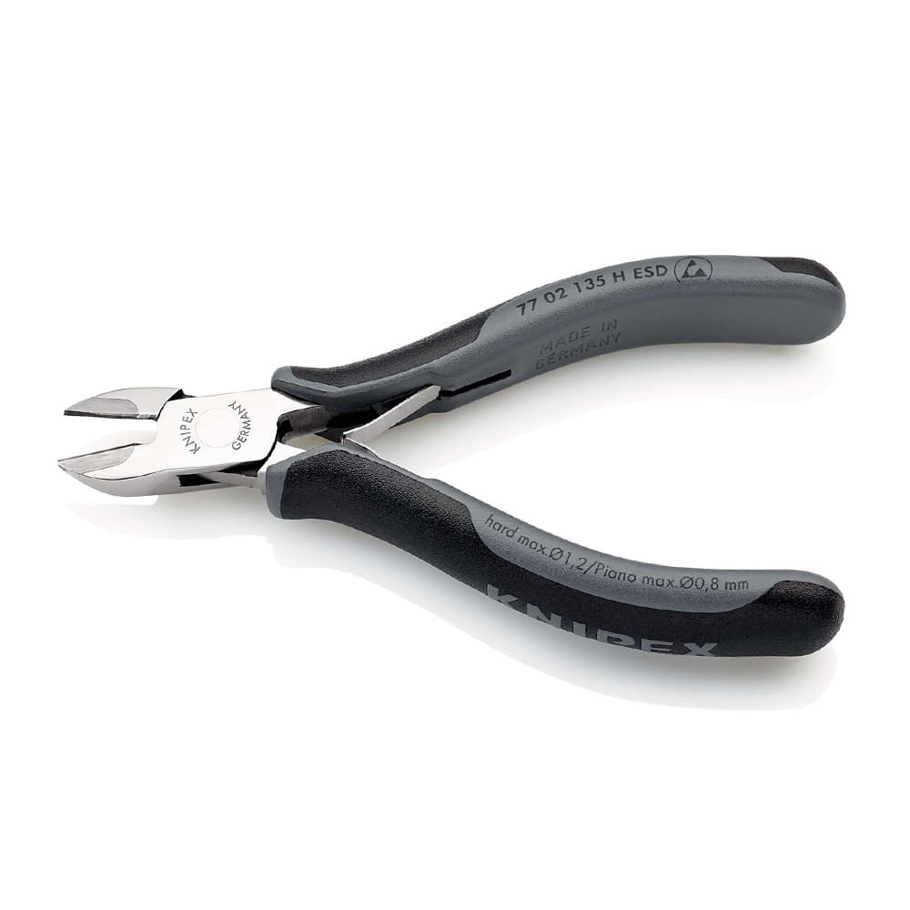 KNIPEX Kose sečice za elektroniku s umetnutom oštricom od tvrdog metala ESD 135mm – 77 02 135 H ESD