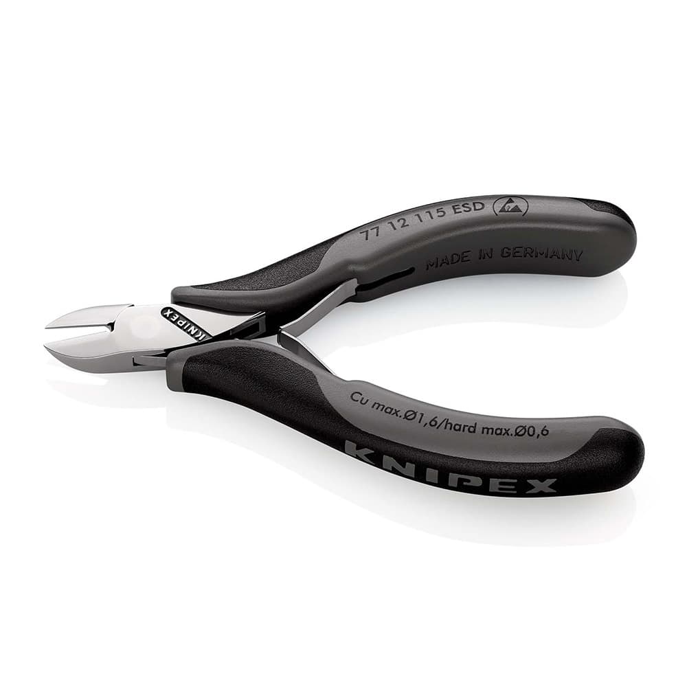KNIPEX Elektroničarska klešta za bočno sečenje ESD 115mm blister pakovanje – 77 12 115 ESDSB