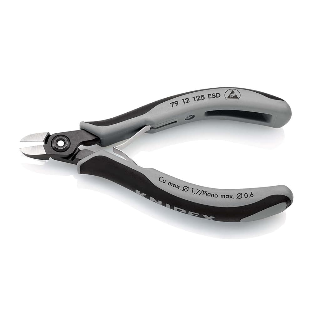 KNIPEX Precizne kose sečice za elektroniku ESD 125mm – 79 12 125 ESD