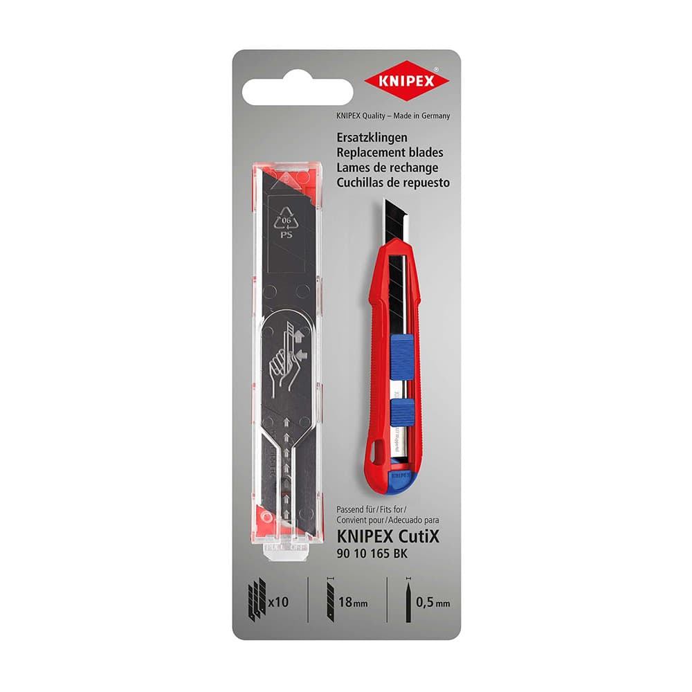 KNIPEX Nožići za CutiX® univerzalni skalpel 18mm, 10 komada – 90 10 165 E02