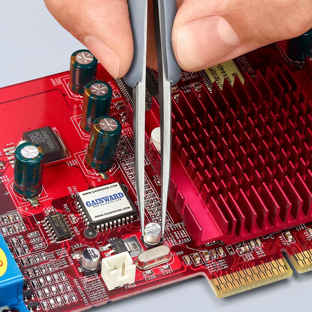 KNIPEX ESD precizna pinceta sa gumiranim ručkama – 92 21 10 ESD