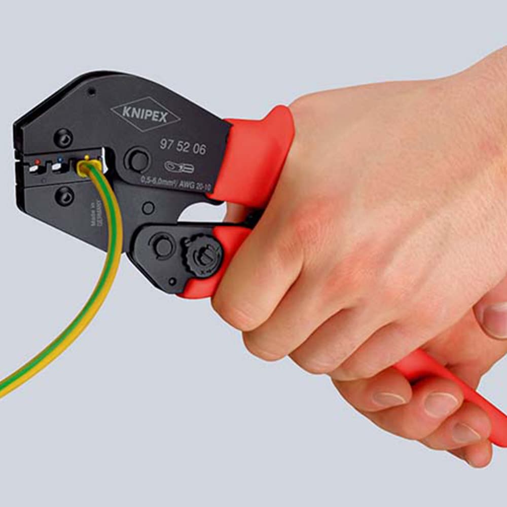 KNIPEX Krimp klešta za izolovane stopice i konektore 250mm blister pakovanje – 97 52 06 SB