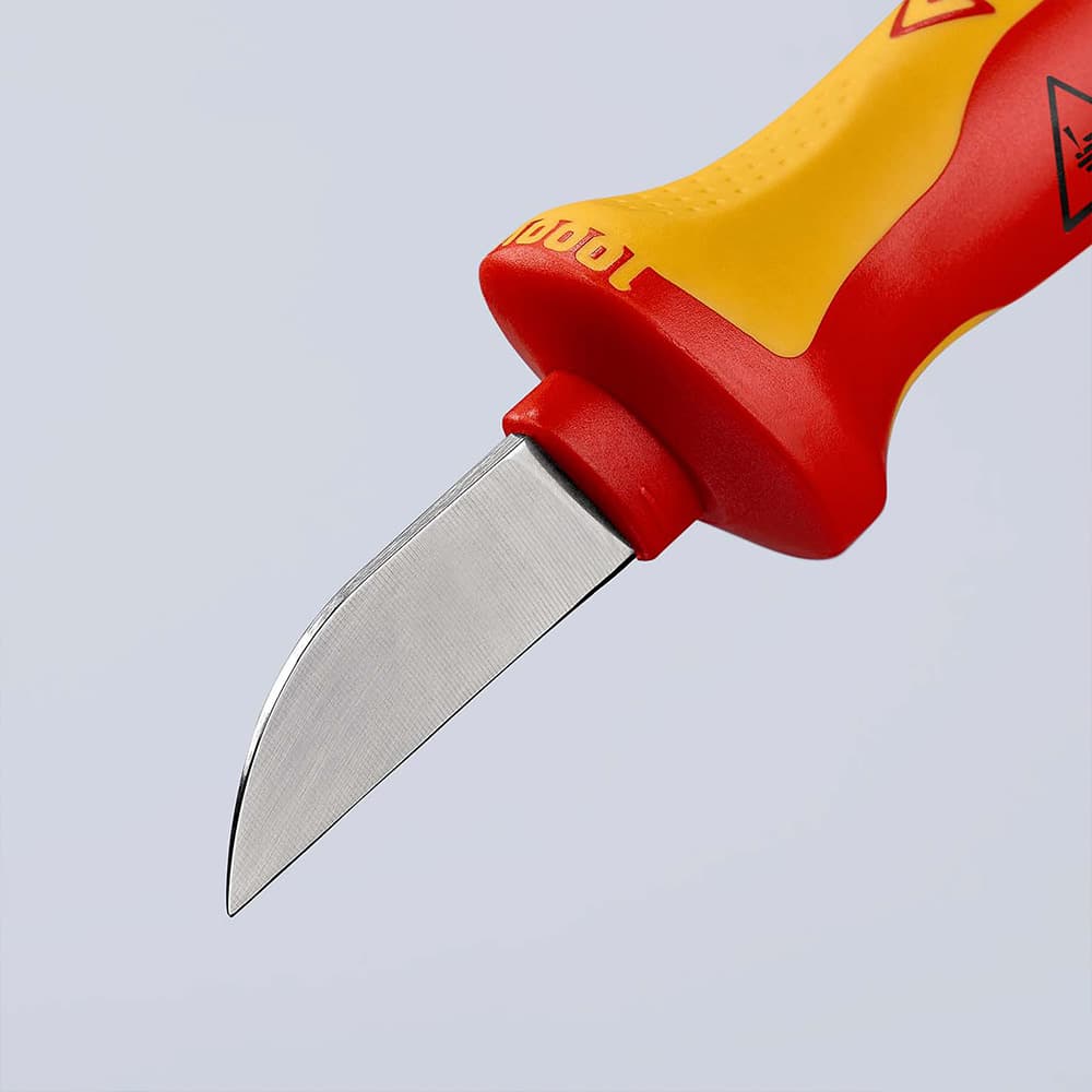 KNIPEX Nož za električare 1000V VDE ravni 190mm – 98 52