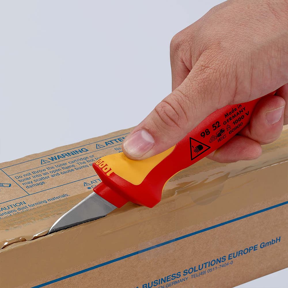 KNIPEX Nož za električare 1000V VDE ravni 190mm – 98 52