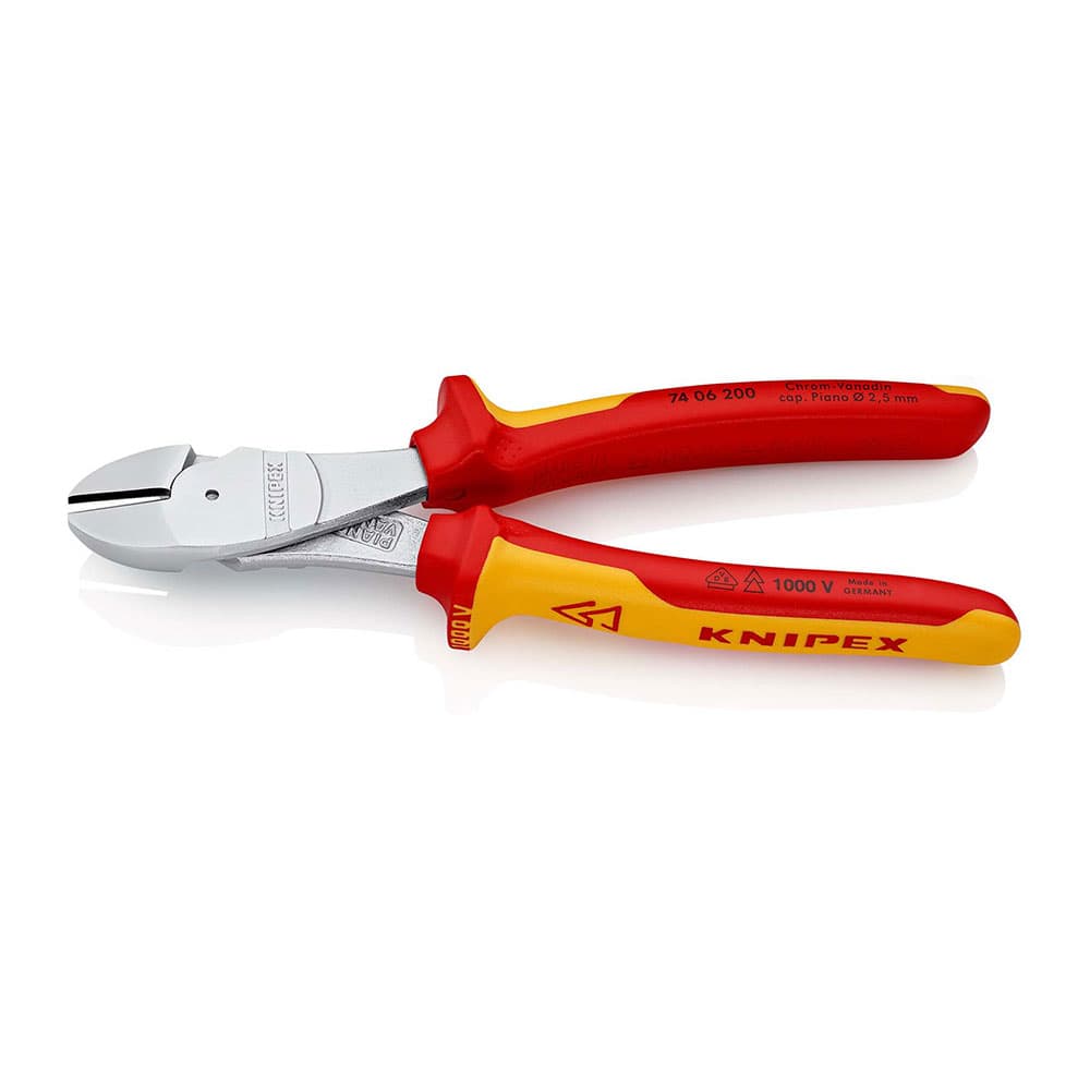KNIPEX Bočne sečice ojačane izolovane 1000V VDE 200mm blister pakovanje – 74 06 200 SB