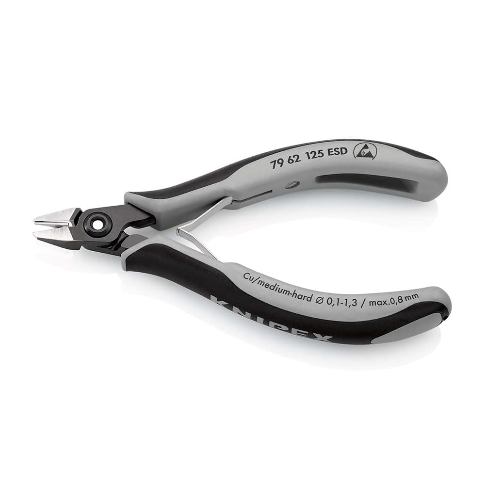 KNIPEX Precizne kose sečice za elektroniku sa stezaljkom ESD 125mm – 79 62 125 ESD