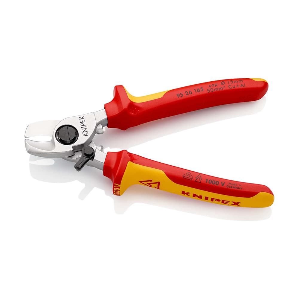KNIPEX Makaze za kablove 1000V VDE sa oprugom za otvaranje 165mm – 95 26 165
